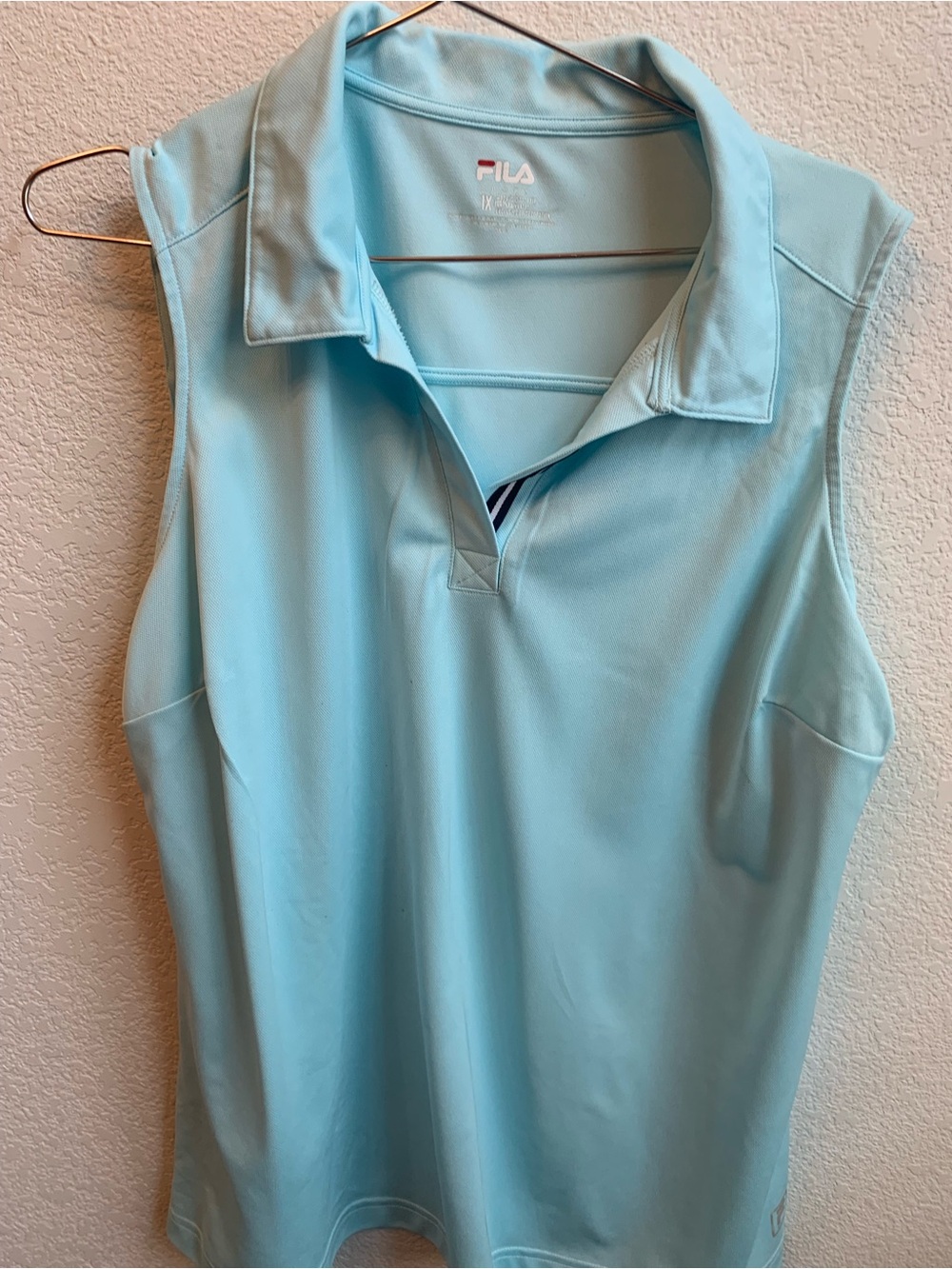 Fila Women's Sleeveless Polo Tank Top - Sky Blue